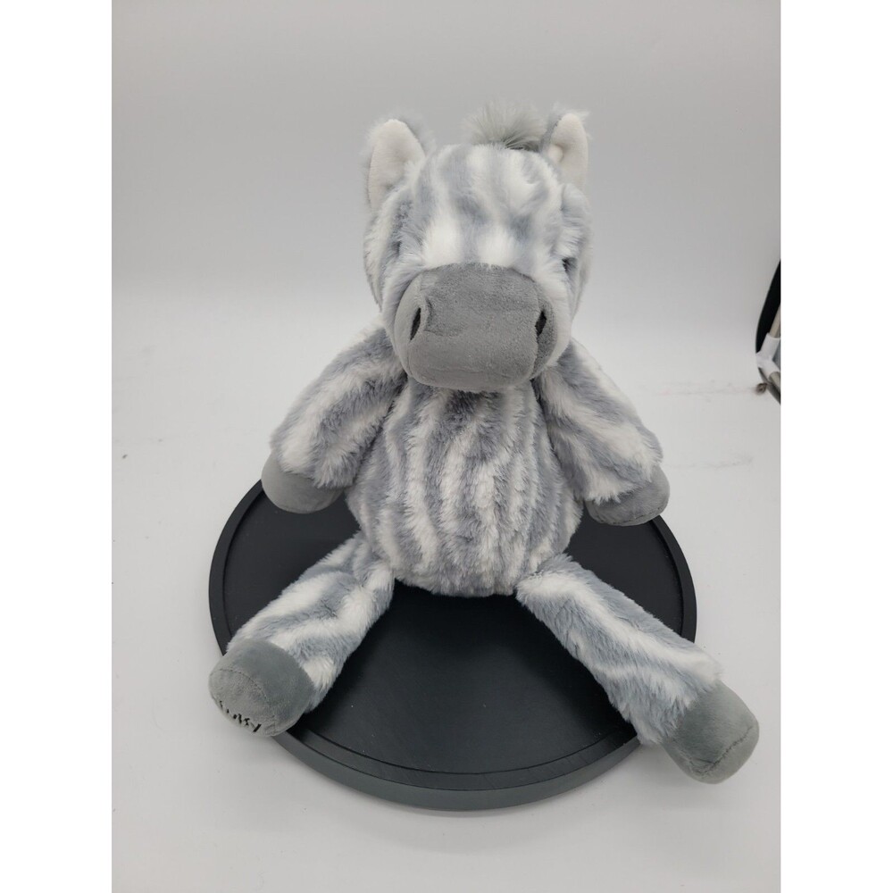 Scentsy Buddy Gray White Plush Stuffed Animal Doll Toy Zebra Zoey 16 in Tall